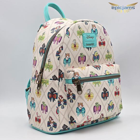 Loungefly Disney Princess Bows & Sidekicks Mini Backpack New - Picture 2 of 7